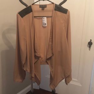 NWT forever 21 Tan chiffon jacket